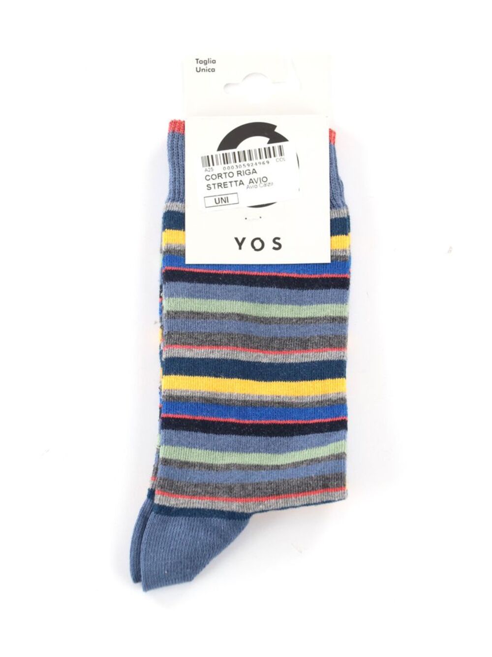 YOS Calzini UNISEX Mod. CORTO RIGA STRETTA AVIO