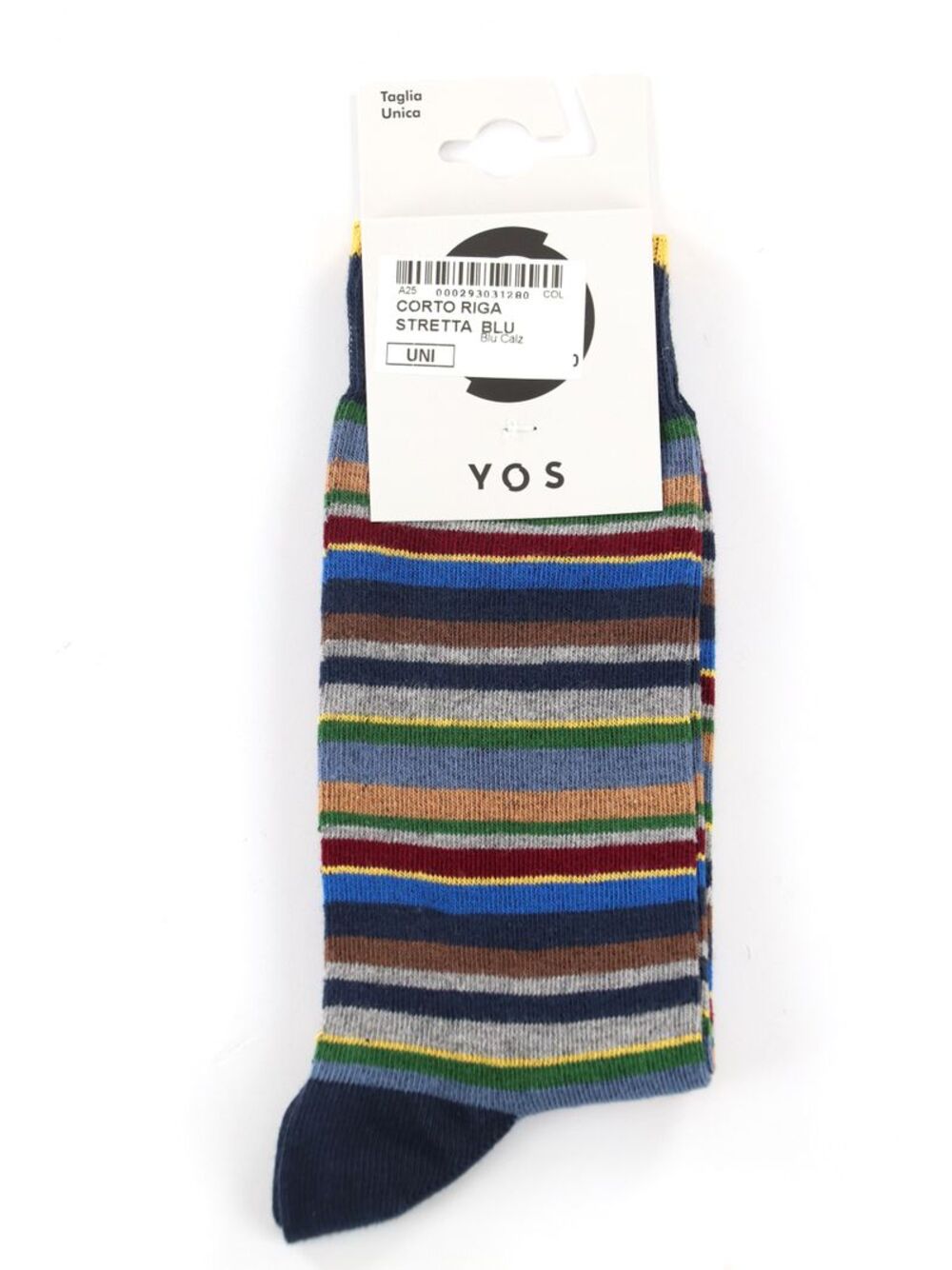 YOS Calzini UNISEX Mod. CORTO RIGA STRETTA BLU