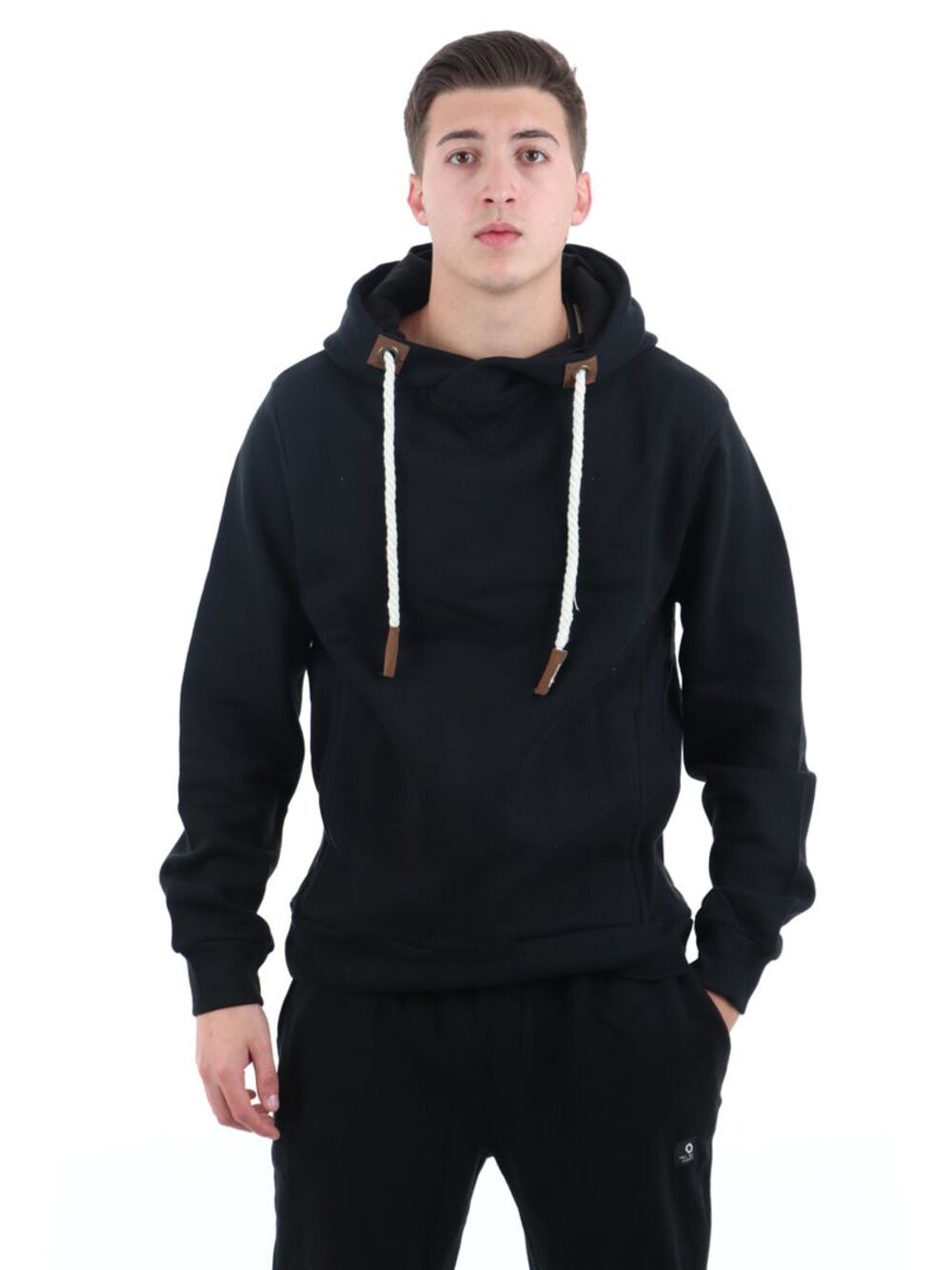 YOS Felpa cappuccio Uomo Mod. F011217U ZIP NERO Nero