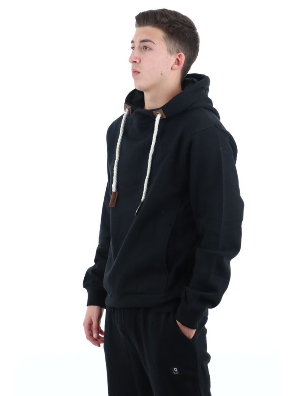 YOS Felpa cappuccio Uomo Mod. F011217U ZIP NERO Nero