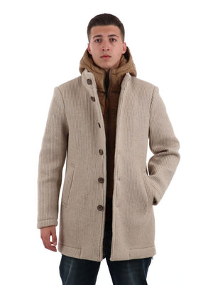 YOS Giubbotto lungo Uomo Mod. GC011352U LANA BEIGE Beige