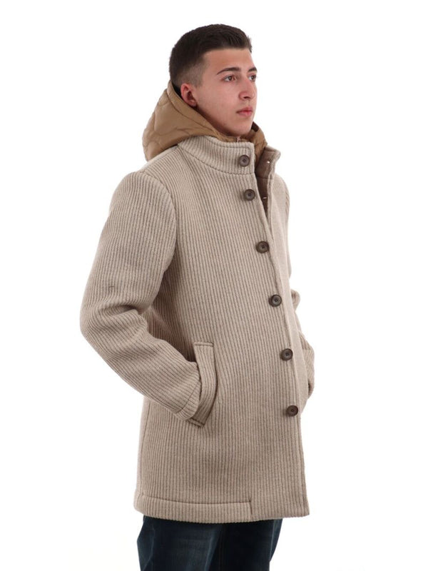 YOS Giubbotto lungo Uomo Mod. GC011352U LANA BEIGE Beige