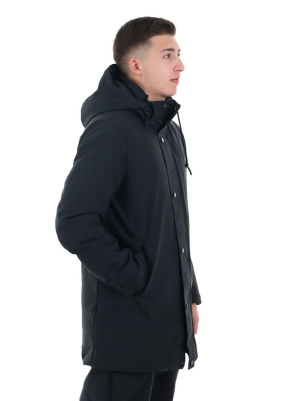 YOS Giubbotto lungo Uomo Mod. HM-66 SOFTSHEEL NERO Nero