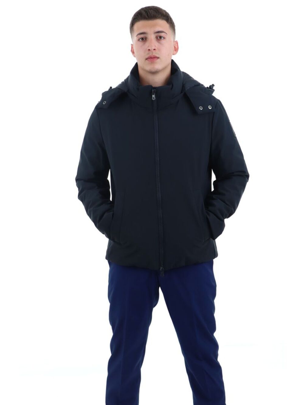 YOS Giubbotto corto Uomo Mod. HM-90 SOFTSHEEL BLU Blu