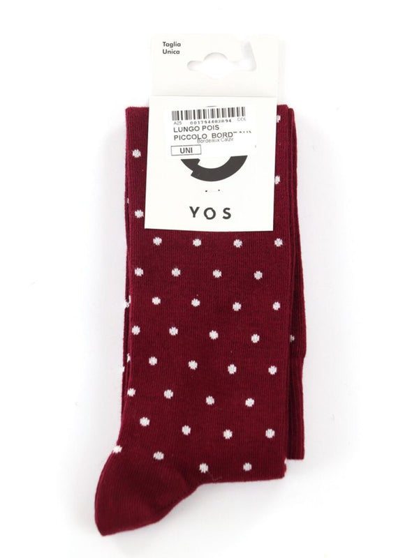 YOS Calzini UNISEX Mod. LUNGO POISPICCOLO BORDEAUX