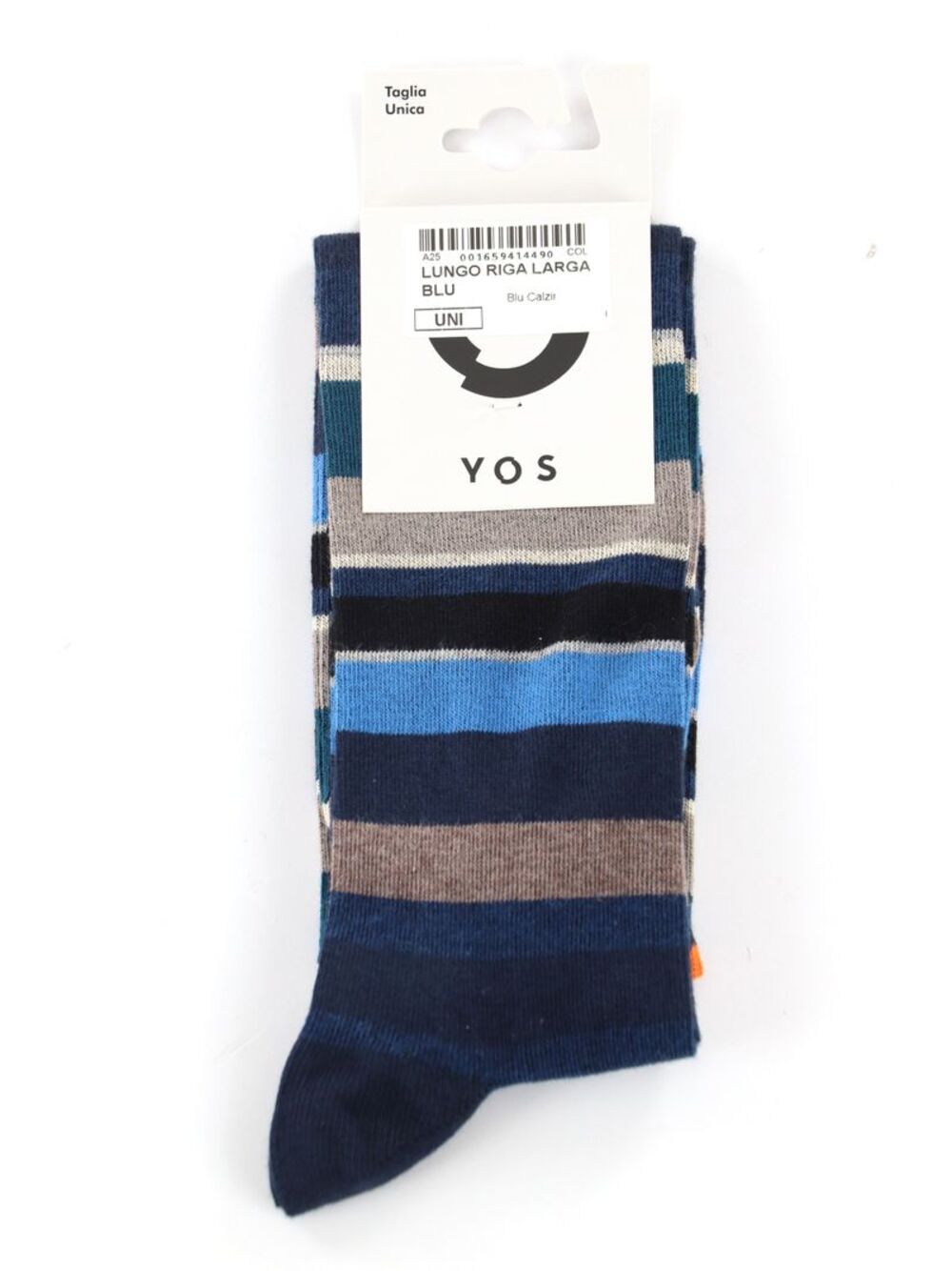 YOS Calzini UNISEX Mod. LUNGO RIGA LARGA BLU