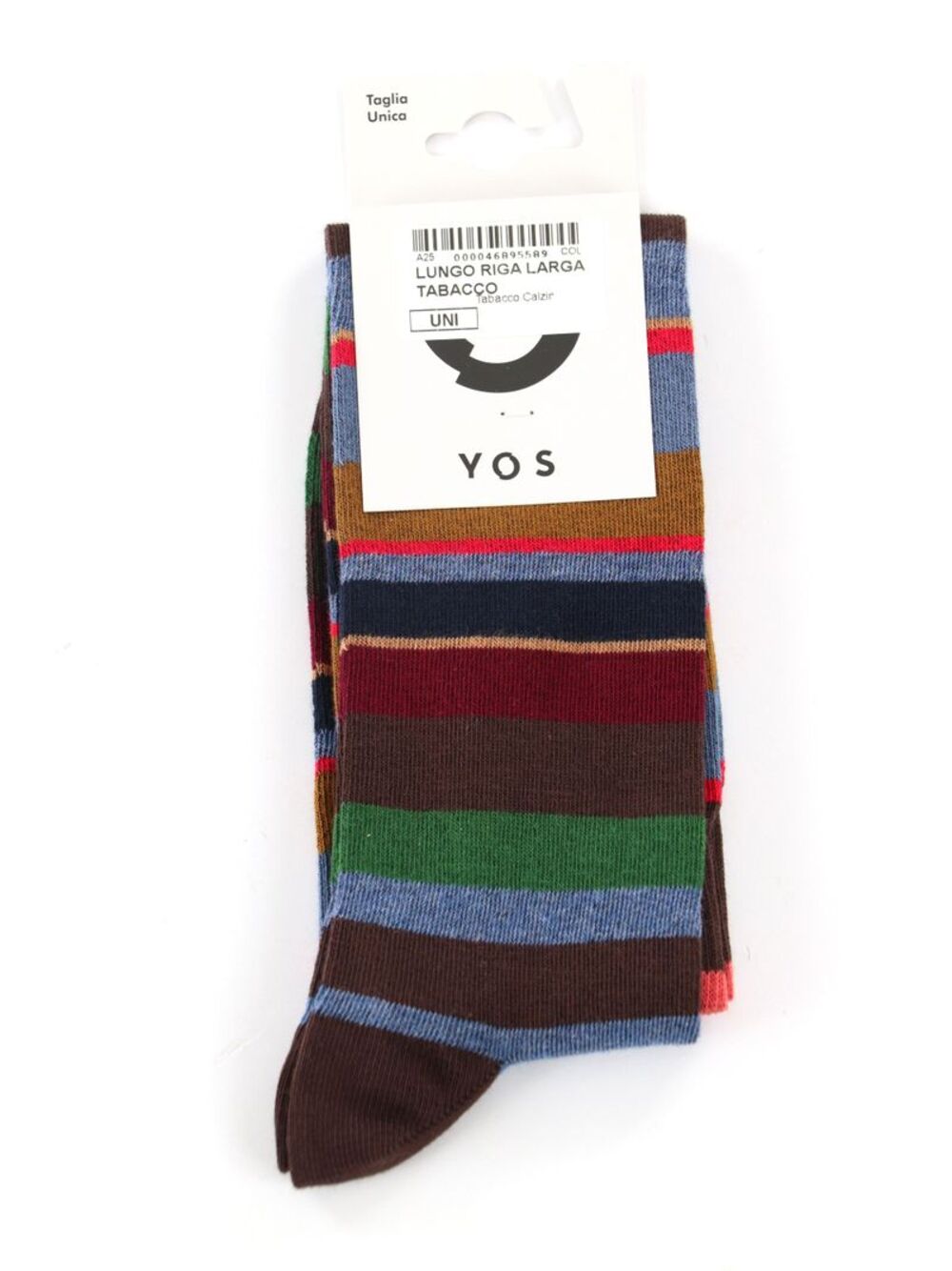 YOS Calzini UNISEX Mod. LUNGO RIGA LARGA TABACCO