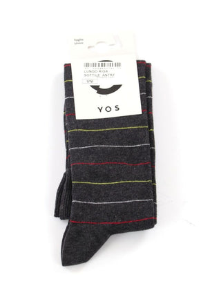 YOS Calzini UNISEX Mod. LUNGO RIGA SOTTILE ANTRACITE