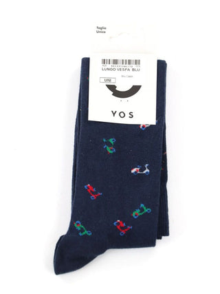 YOS Calzini UNISEX Mod. LUNGO VESPA BLU