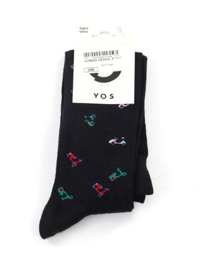YOS Calzini UNISEX Mod. LUNGO VESPA NERO