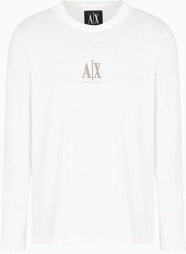 A|X Armani Exchange T-shitr Manica Lunga Uomo Mod. XM000364 U0009 Bianco