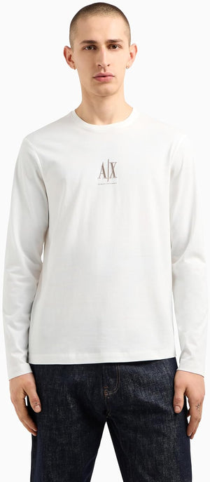 A|X Armani Exchange T-shitr Manica Lunga Uomo Mod. XM000364 U0009 Bianco