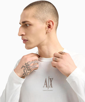 A|X Armani Exchange T-shitr Manica Lunga Uomo Mod. XM000364 U0009 Bianco