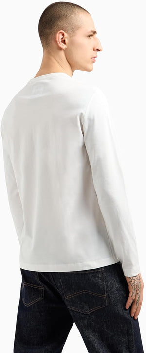 A|X Armani Exchange T-shitr Manica Lunga Uomo Mod. XM000364 U0009 Bianco