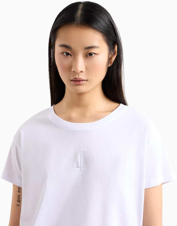 A|X Armani Exchange T-shirt Donna Mod. XW000830 AF10356 U0002 Bianco