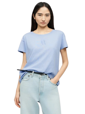 A|X Armani Exchange T-shirt Donna Mod. XW000830 AF10356 U3393 Celeste