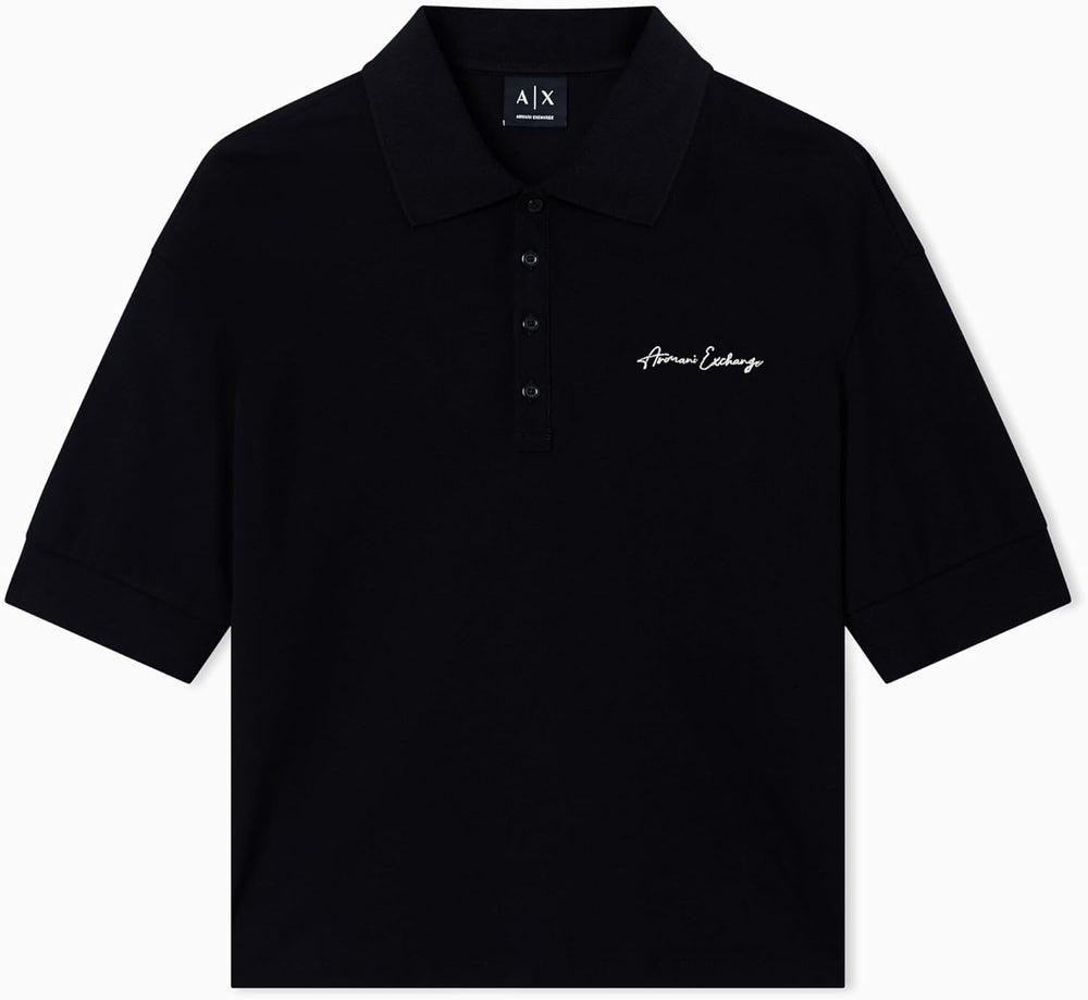 A|X Armani Exchange Polo Manica Corta Donna Mod. XW000887 AF10819 MC021 Nero