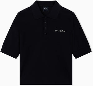 A|X Armani Exchange Polo Manica Corta Donna Mod. XW000887 AF10819 MC021 Nero