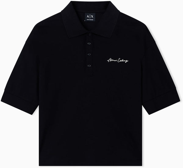A|X Armani Exchange Polo Manica Corta Donna Mod. XW000887 AF10819 MC021 Nero