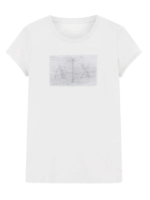 A|X Armani Exchange Polo M/C Donna Mod. XW000887 AF10819 U0002 Bianco