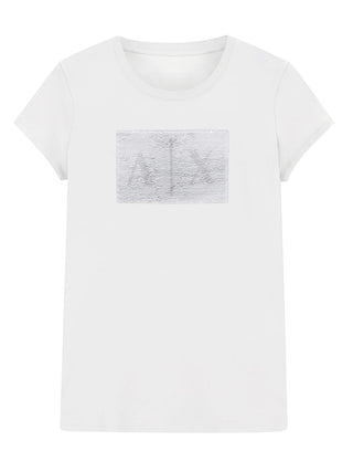 A|X Armani Exchange Polo M/C Donna Mod. XW000887 AF10819 U0002 Bianco
