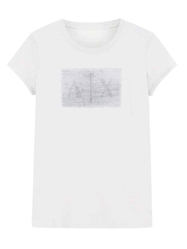 A|X Armani Exchange Polo M/C Donna Mod. XW000887 AF10819 U0002 Bianco