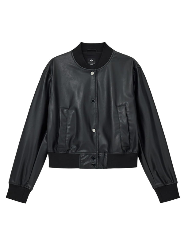 A|X Armani Exchange Giubbotto pelle Donna Mod. XW001432 AF16618 UC001 Nero