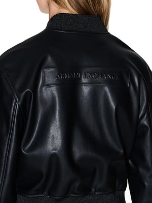 A|X Armani Exchange Giubbotto pelle Donna Mod. XW001432 AF16618 UC001 Nero