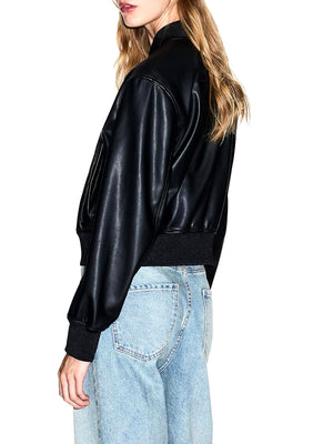 A|X Armani Exchange Giubbotto pelle Donna Mod. XW001432 AF16618 UC001 Nero