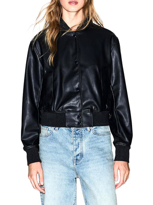 A|X Armani Exchange Giubbotto pelle Donna Mod. XW001432 AF16618 UC001 Nero
