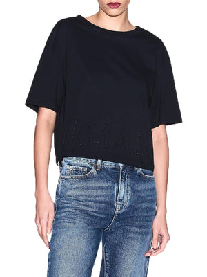 A|X Armani Exchange T-shirt Donna Mod. XW001709 AF17172 UC001 Nero