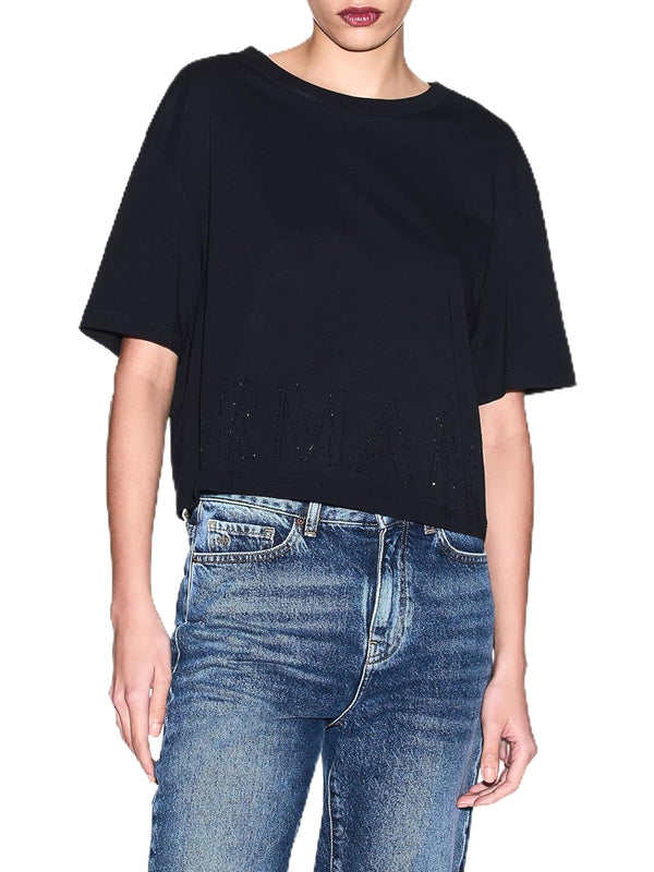 A|X Armani Exchange T-shirt Donna Mod. XW001709 AF17172 UC001 Nero