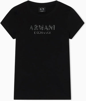 A|X Armani Exchange T-shirt Donna Mod. XW002106 AF10356 UC001 Nero