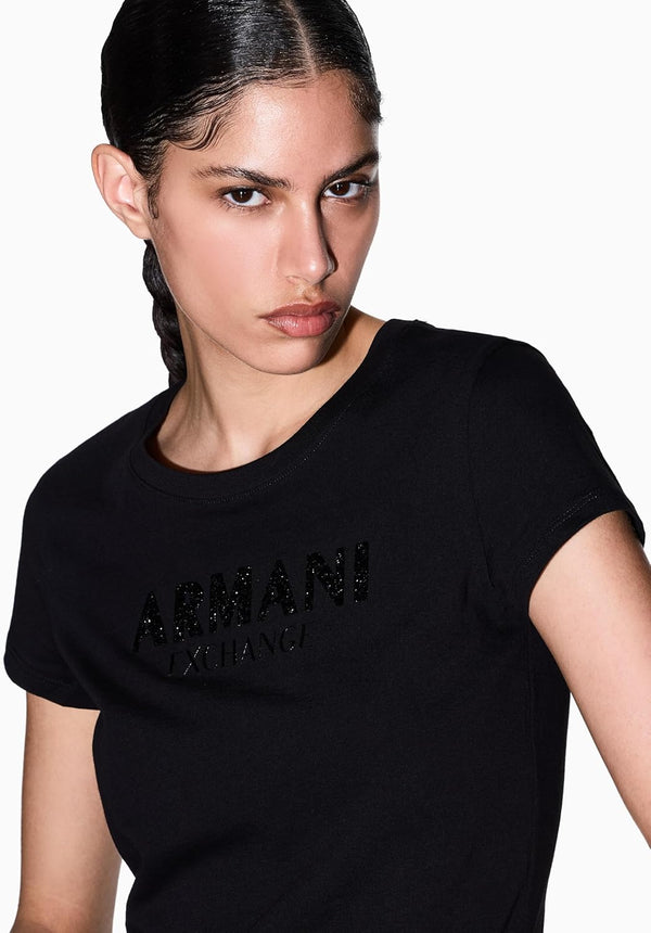 A|X Armani Exchange T-shirt Donna Mod. XW002106 AF10356 UC001 Nero