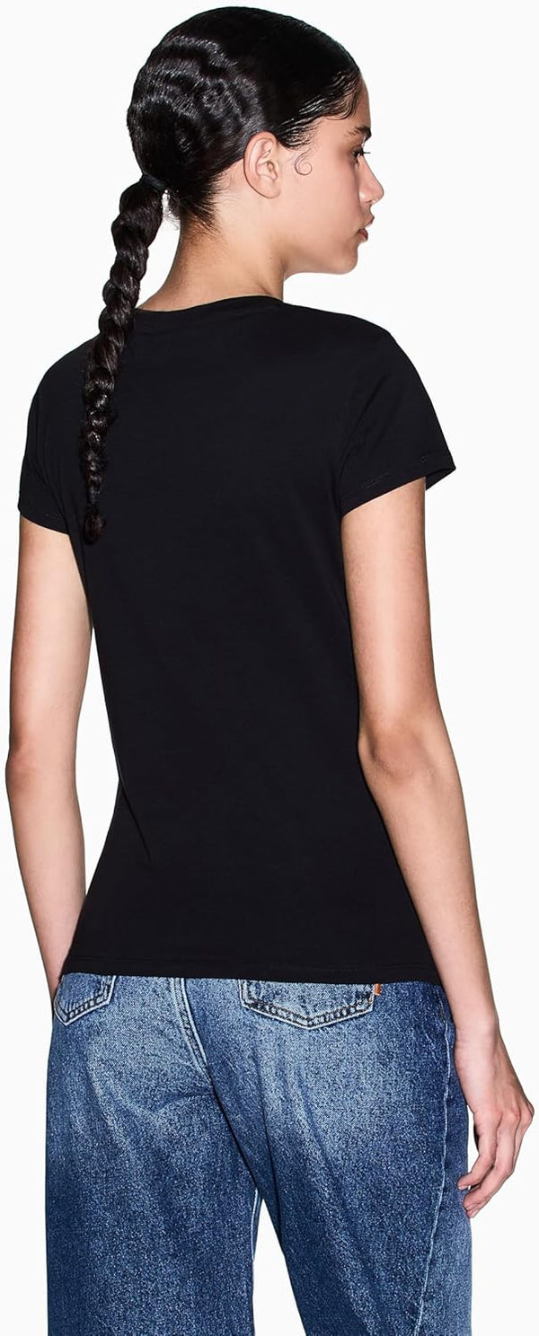 A|X Armani Exchange T-shirt Donna Mod. XW002106 AF10356 UC001 Nero