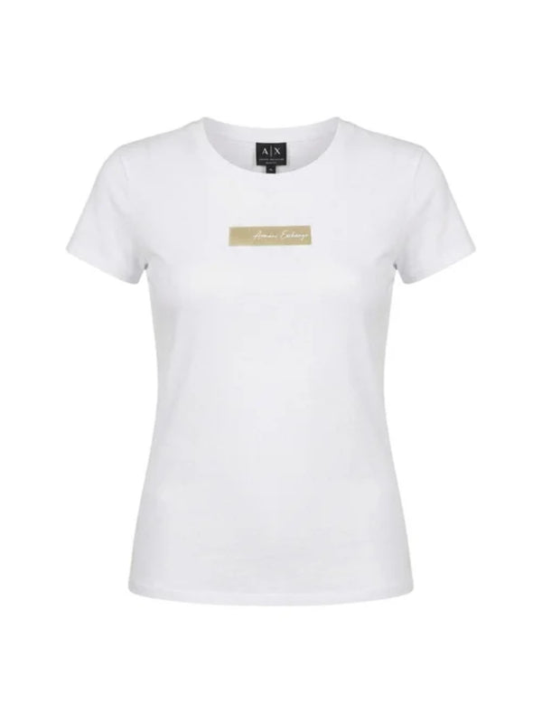 A|X Armani Exchange T-shirt Donna Mod. XW002327 AF10358 U0002 Bianco