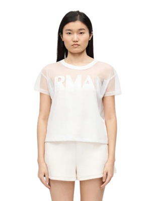 A|X Armani Exchange T-shirt Donna Mod. XW002332 AF10356 U0002 Bianco