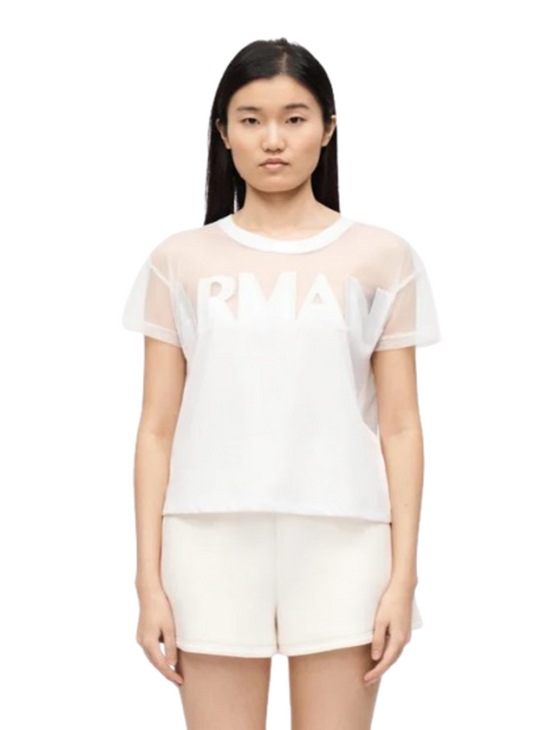 A|X Armani Exchange T-shirt Donna Mod. XW002332 AF10356 U0002 Bianco