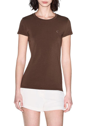 A|X Armani Exchange T-shirt Donna Mod. XW002333 AF16294 U6136 Marroncino