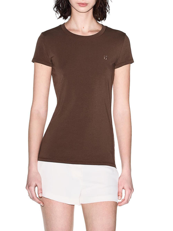 A|X Armani Exchange T-shirt Donna Mod. XW002333 AF16294 U6136 Marroncino