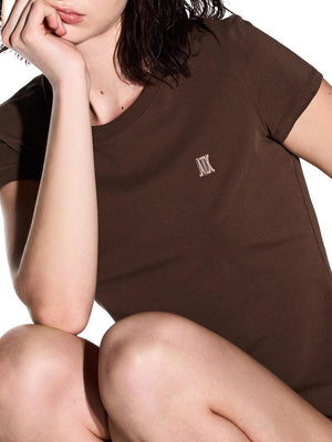 A|X Armani Exchange T-shirt Donna Mod. XW002333 AF16294 U6136 Marroncino