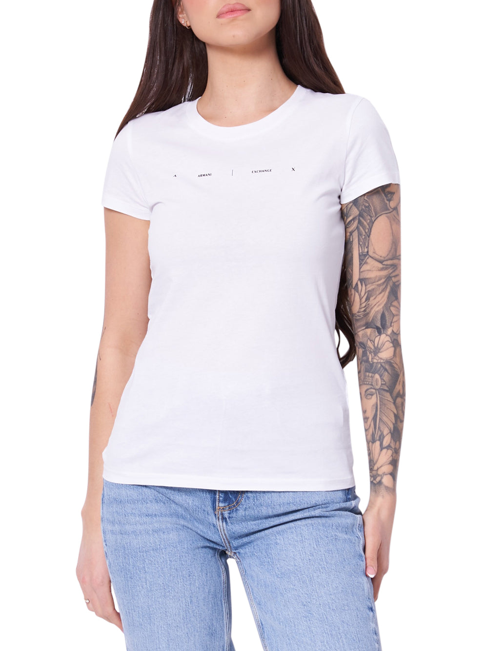 A|X Armani Exchange T-shirt Donna Mod. XW002346 AF10356 U0002 Bianco