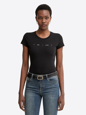 A|X Armani Exchange T-shirt Donna Mod. XW002346 AF10356 UC001 Nero