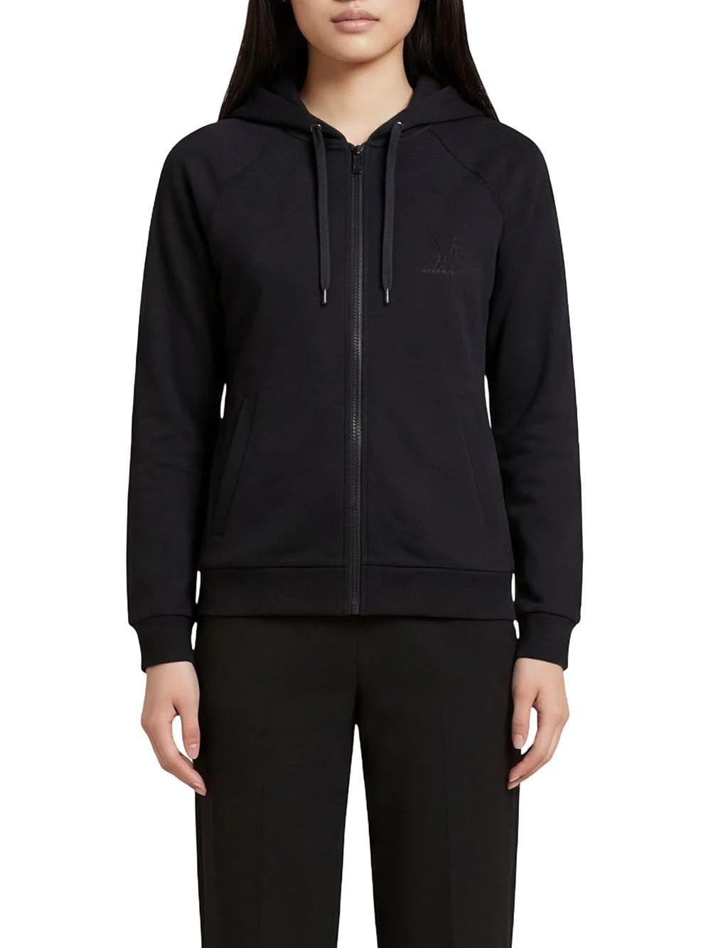 A|X Armani Exchange Felpa Zip Donna Mod. XW002814 AF13397 UC001 Nero