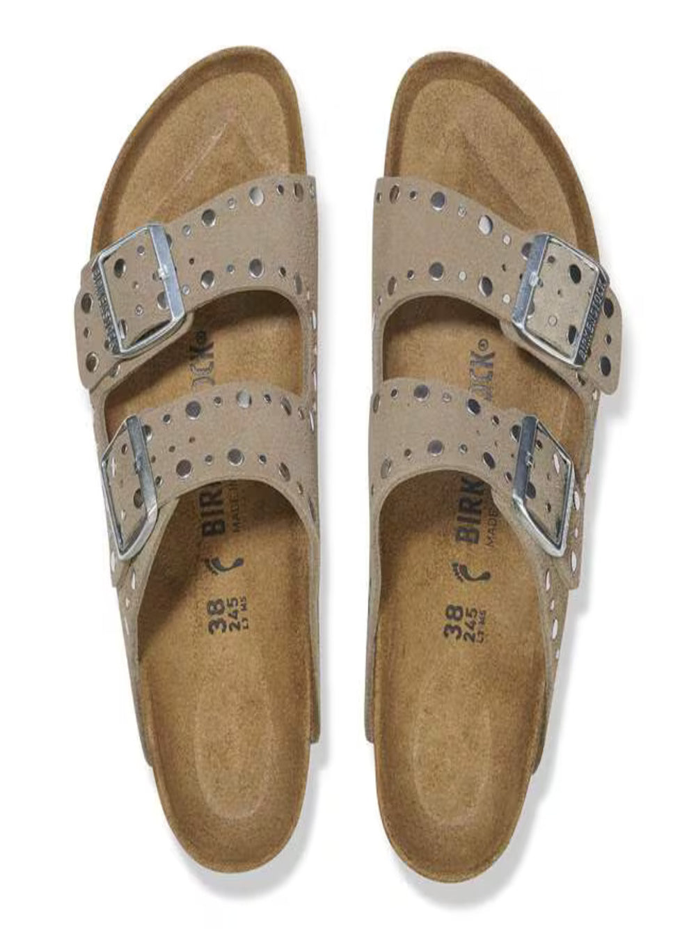 Birkenstock Ciabatta Donna Mod. 1029390 ARIZONA RIVET BEIGE Beige