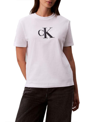 Calvin Klein Jeans T-shirt Donna Mod. LV044E215G YAA Bianco