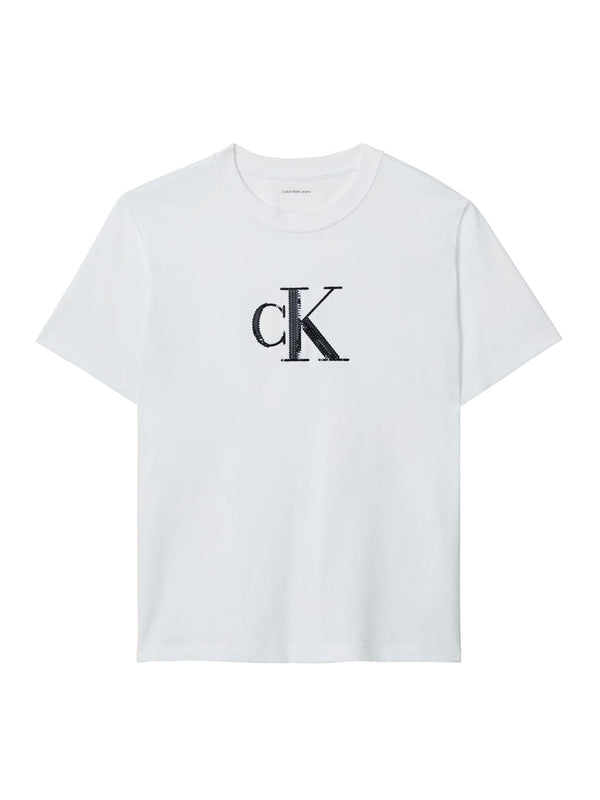 Calvin Klein Jeans T-shirt Donna Mod. LV044E215G YAA Bianco
