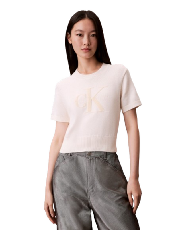 Calvin Klein Jeans Maglia Donna Mod. LV044E306G YBH Panna
