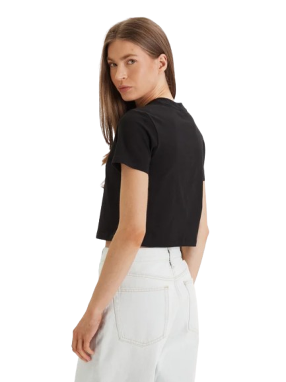 Calvin Klein Jeans T-shirt Donna Mod. LV047AB213 UB1 Nero