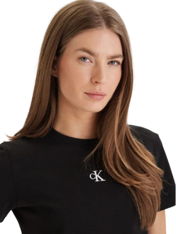 Calvin Klein Jeans T-shirt Donna Mod. LV047AB213 UB1 Nero